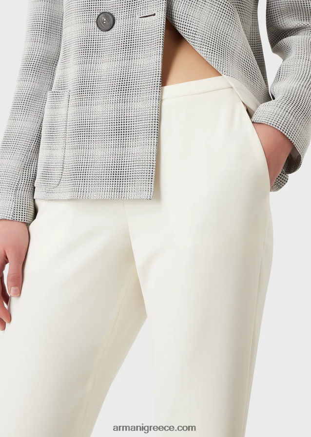 γυναίκες Armani παντελόνι τσιγάρου τεχνική-cady 4046R6306 άσπρο