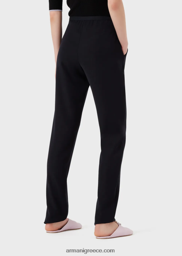 γυναίκες Armani παντελόνι τσιγάρου τεχνική-cady 4046R6307 ναυτικό μπλε