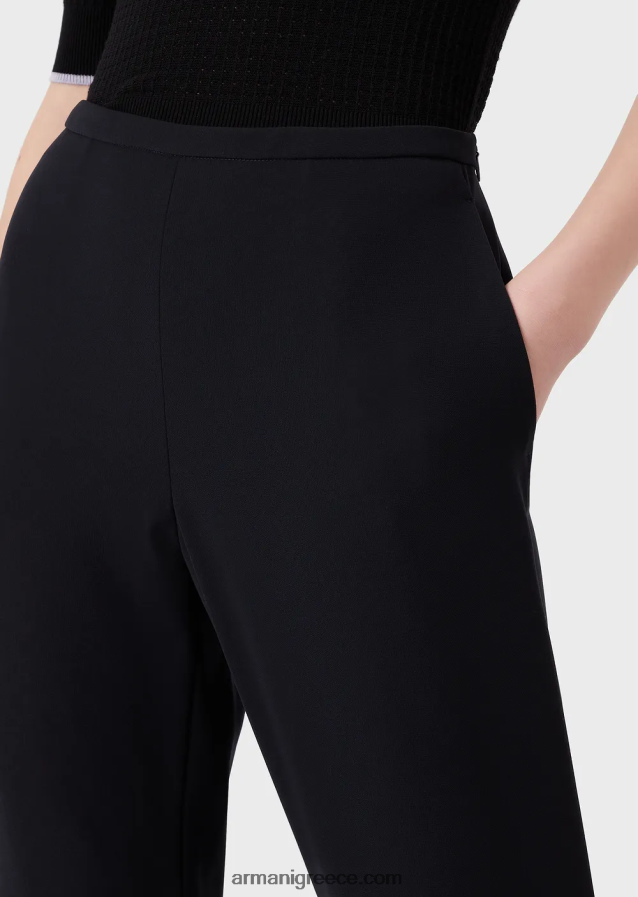 γυναίκες Armani παντελόνι τσιγάρου τεχνική-cady 4046R6307 ναυτικό μπλε