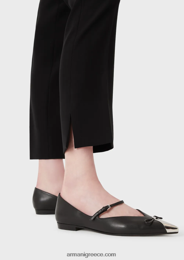 γυναίκες Armani τεχνικό παντελόνι cady flared 7/8 4046R6315 μαύρος