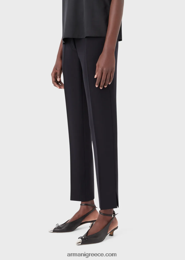 γυναίκες Armani τεχνικό παντελόνι cady flared 7/8 4046R6316 ναυτικό μπλε