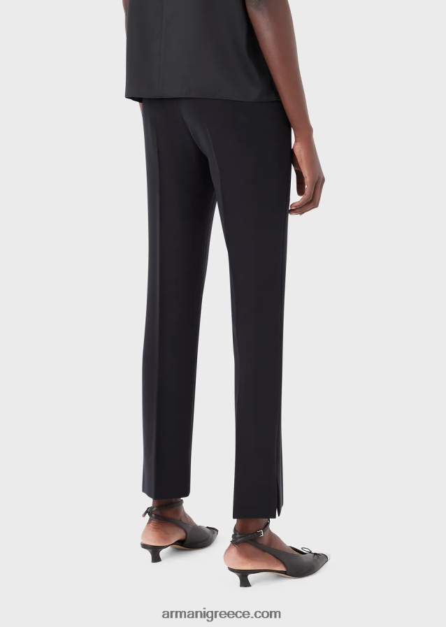 γυναίκες Armani τεχνικό παντελόνι cady flared 7/8 4046R6316 ναυτικό μπλε