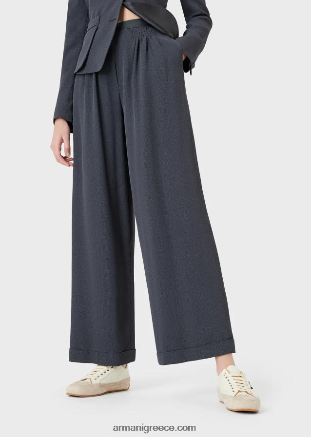 γυναίκες Armani faux-galuchat, φαρδύ παντελόνι 4046R6321