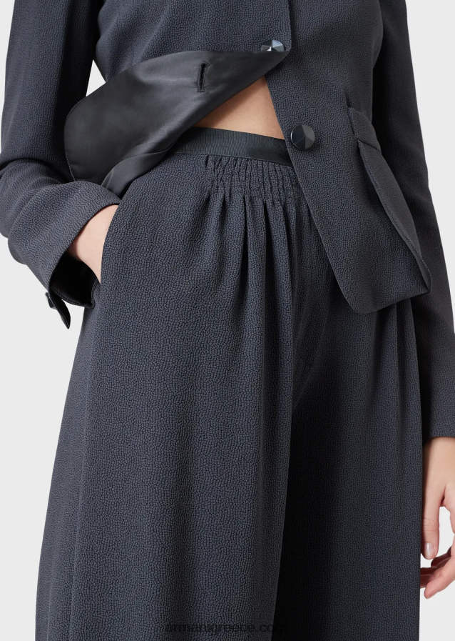 γυναίκες Armani faux-galuchat, φαρδύ παντελόνι 4046R6321