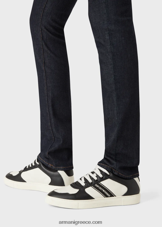 γυναίκες Armani j18 ψηλόμεσο, στενό τζιν σε τζιν μερσερίντ 4046R6399 ναυτικό μπλε