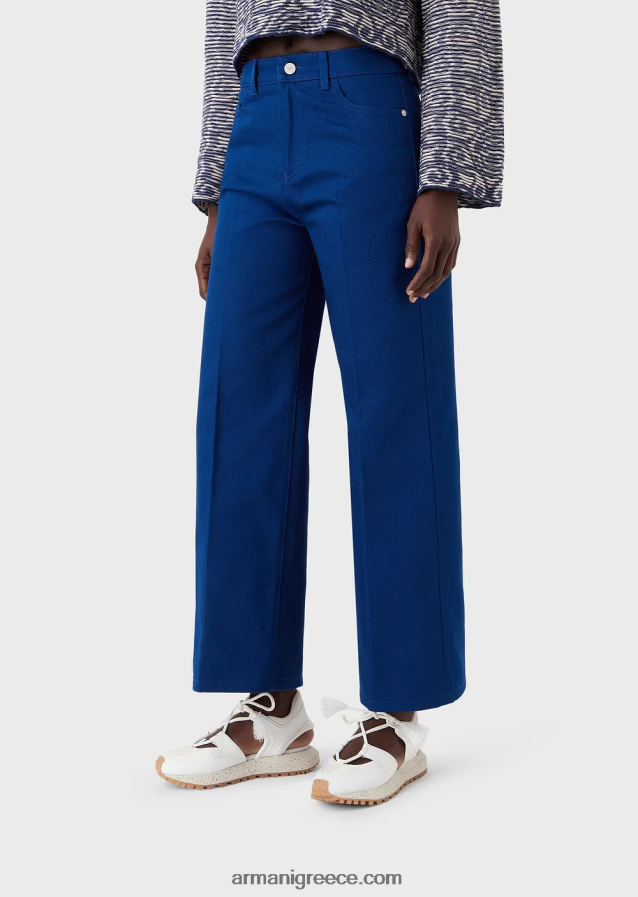 γυναίκες Armani βιώσιμη συλλογή j33 τζιν σε ίσια εφαρμογή σε οργανικό ταύρο 4046R6398 μπλε