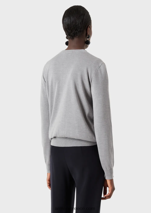 γυναίκες Armani αγνή παρθένα μάλλινη ζακέτα 4046R6224 ναυτικό μπλε