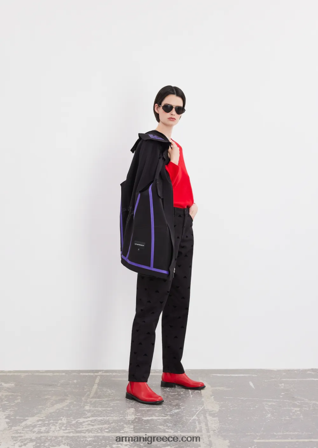 γυναίκες Armani Jumper χωρίς ραφές με λαιμόκοψη σε κρίκους-βελονιά μαλλί και κασμίρ 4046R6203