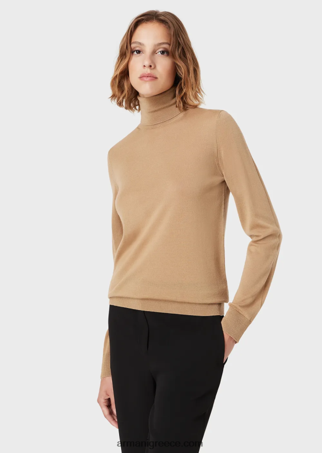 γυναίκες Armani rollneck από καθαρό παρθένο μαλλί 4046R6227