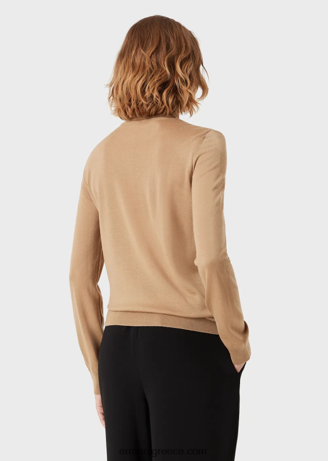 γυναίκες Armani rollneck από καθαρό παρθένο μαλλί 4046R6227