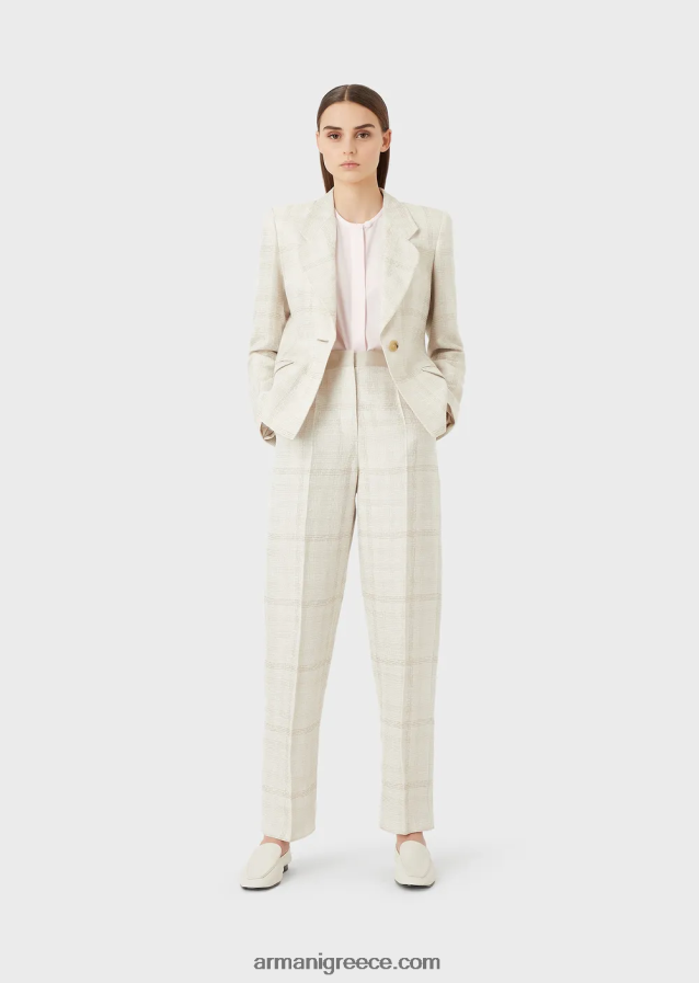 γυναίκες Armani αμάνικο τοπ από καθαρό μετάξι κρεπ ντε σιν 4046R6370 rosa chiaro