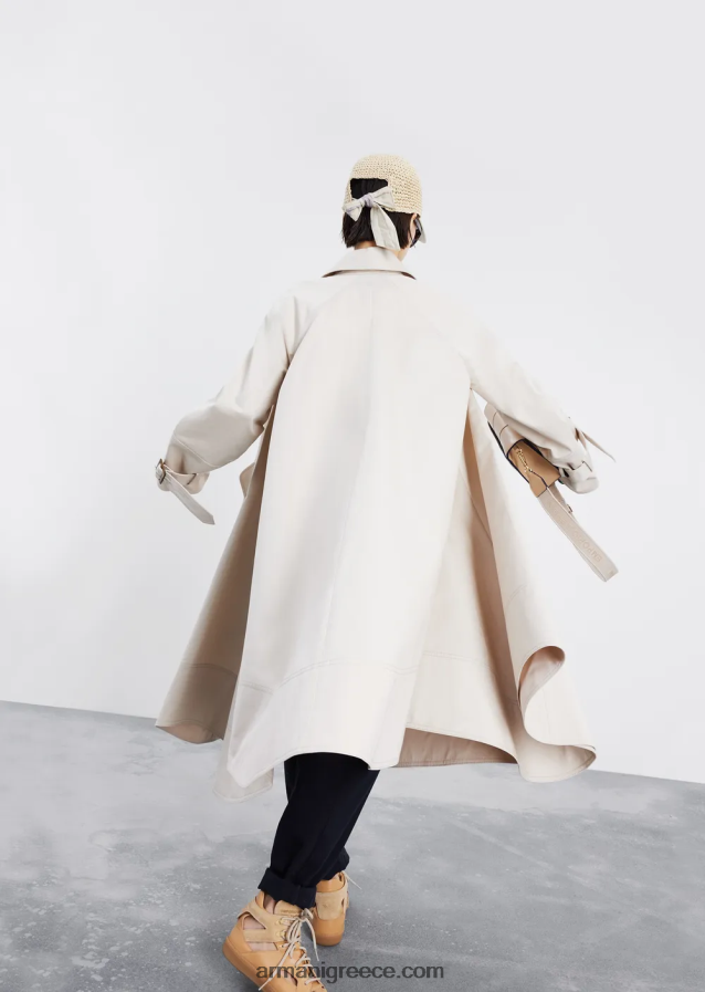 γυναίκες Armani κοντομάνικο πουκάμισο από βαμβακερό τρίψιμο 4046R6372 άσπρο