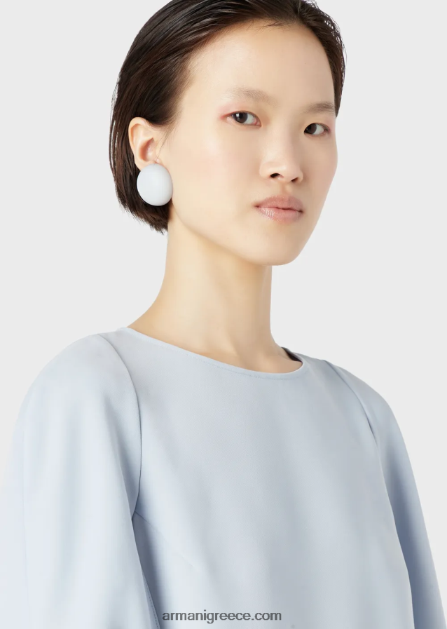 γυναίκες Armani Μπλούζα με κάπα σε τεχνικό κάλυμμα 4046R6385 γαλανός
