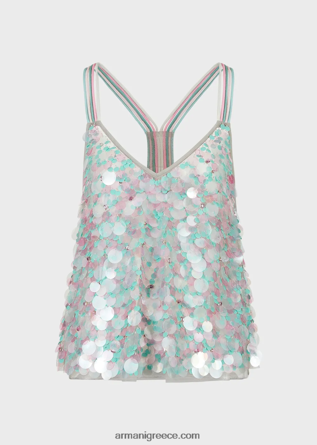 γυναίκες Armani τοπ με πούλιες διαφορετικών μεγεθών, πολύχρωμες 4046R6394