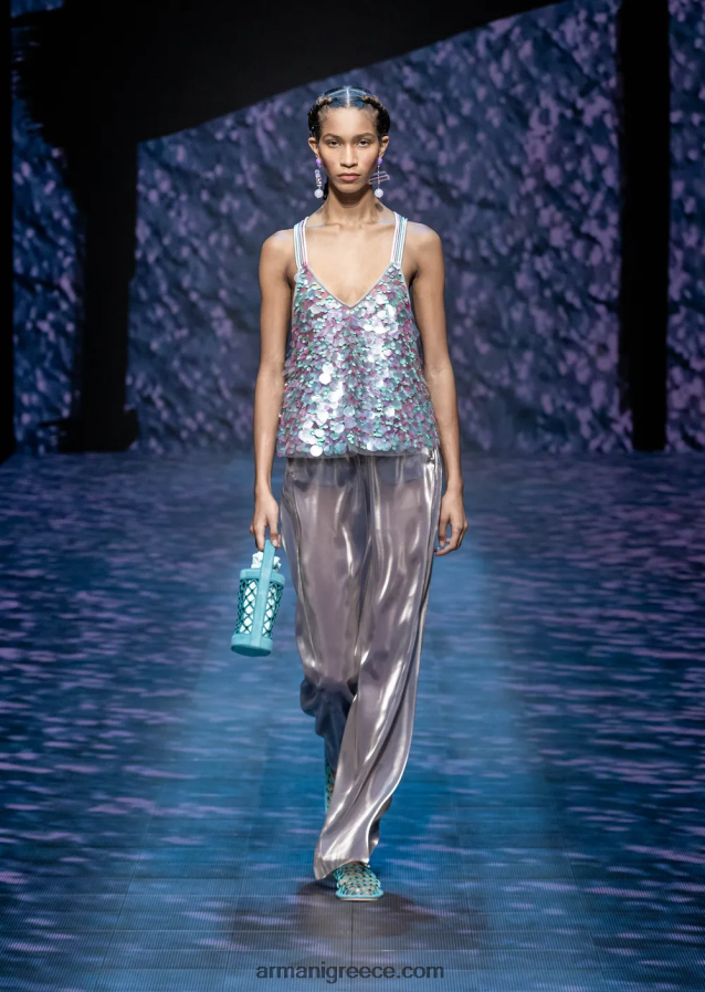 γυναίκες Armani τοπ με πούλιες διαφορετικών μεγεθών, πολύχρωμες 4046R6394