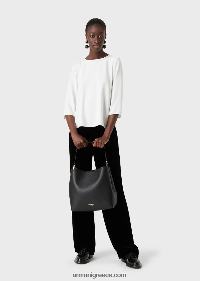 γυναίκες Armani μπλούζα envers-σατινέ με μανίκια 3/4 4046R6389 άσπρο