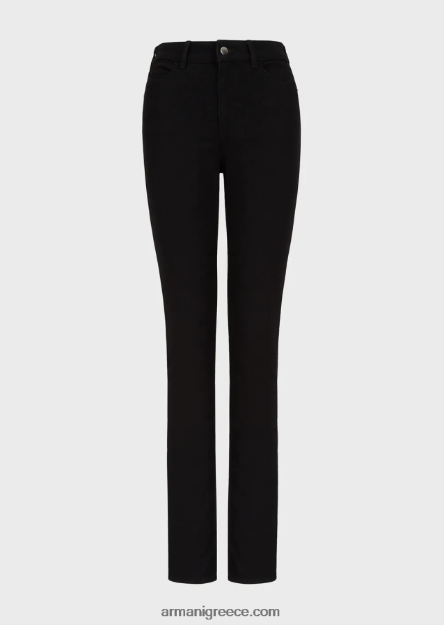 γυναίκες Armani j18 τζιν με ψηλόμεσο skinny-fit ξεπλυμένο comfort-τζιν 4046R62771 μαύρος