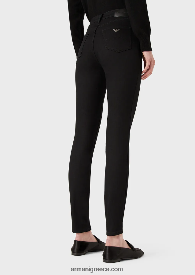γυναίκες Armani j20 τζιν τζιν με ψηλόμεσο, σούπερ στενό πόδι 4046R62767 μαύρος