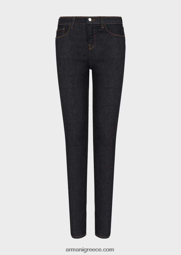 γυναίκες Armani Τζιν j20 με ψηλόμεσο, σούπερ στενό τζιν σε τζιν μερσερίντ 4046R62769 ναυτικό μπλε