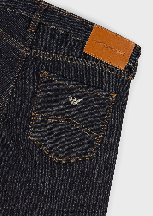 γυναίκες Armani Τζιν j20 με ψηλόμεσο, σούπερ στενό τζιν σε τζιν μερσερίντ 4046R62769 ναυτικό μπλε