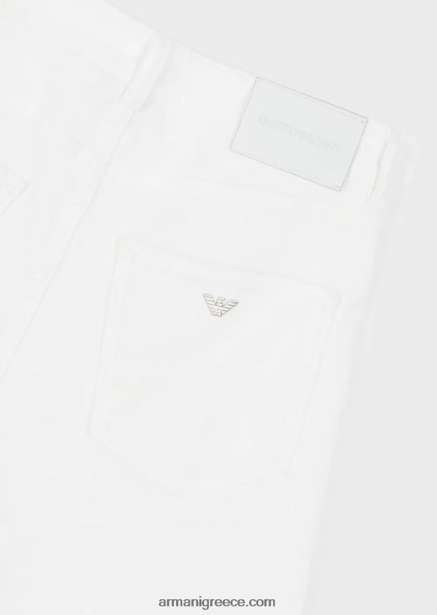 γυναίκες Armani j47 μεσαίο ψηλόμεσο, ανοιχτό πόδι, comfort bull τζιν 4046R62765 άσπρο