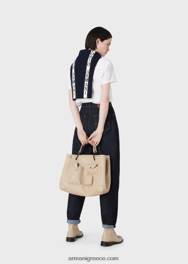 γυναίκες Armani Τζιν j97 με πιέτες godet σε απαλό comfort denim 4046R62759 σκούρο μπλε