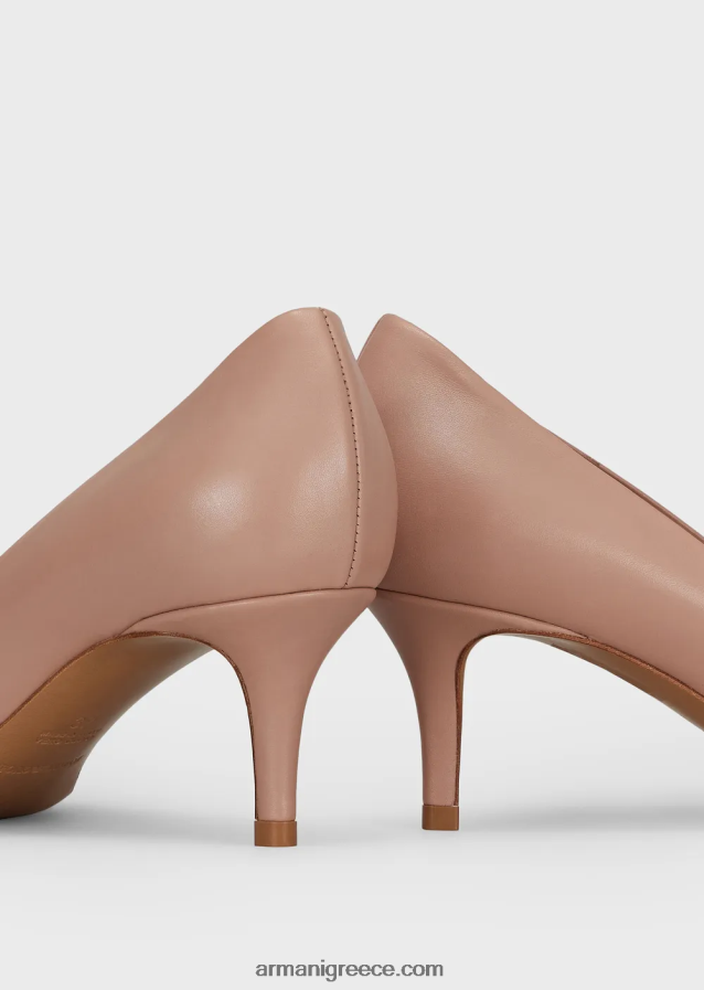 γυναίκες Armani δερμάτινες αντλίες με τακούνι στιλέτο 4046R6525 γυμνός