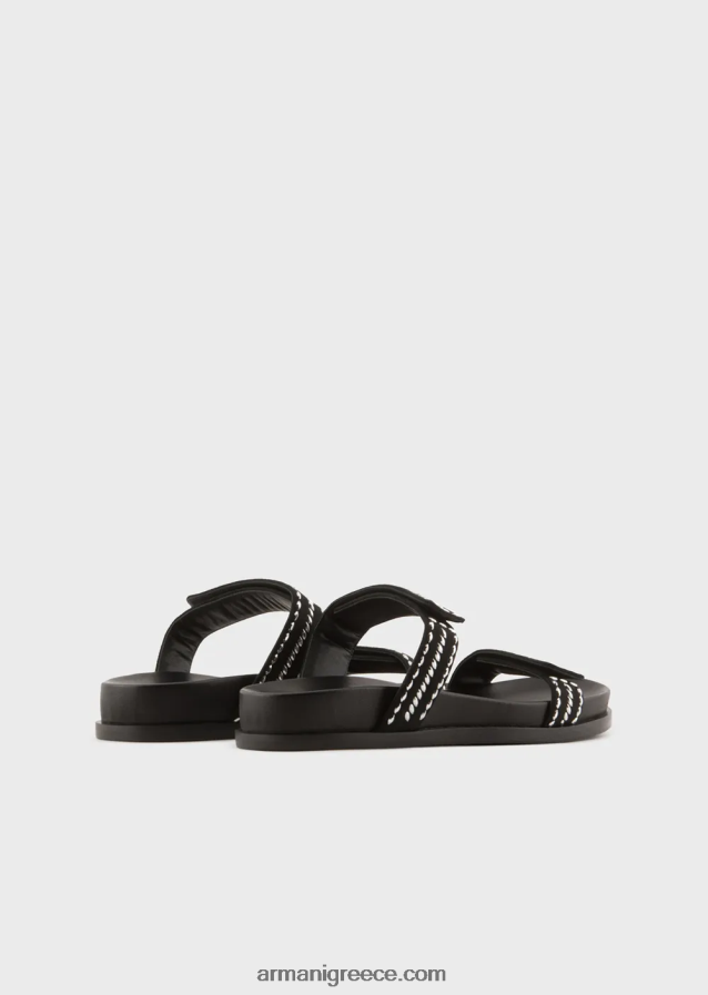 γυναίκες Armani Σανδάλια με διπλή ζώνη με καρφιά ea 4046R6537 μαύρος