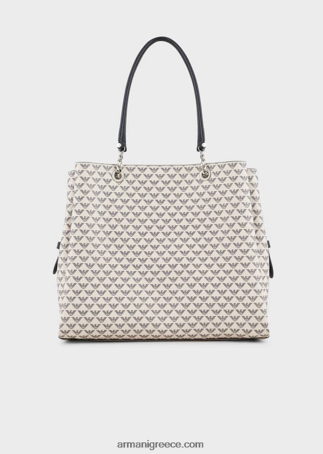 γυναίκες Armani Ολόσωμη τσάντα eagle shopper με αετό γούρι 4046R6723 μπλε λογότυπο