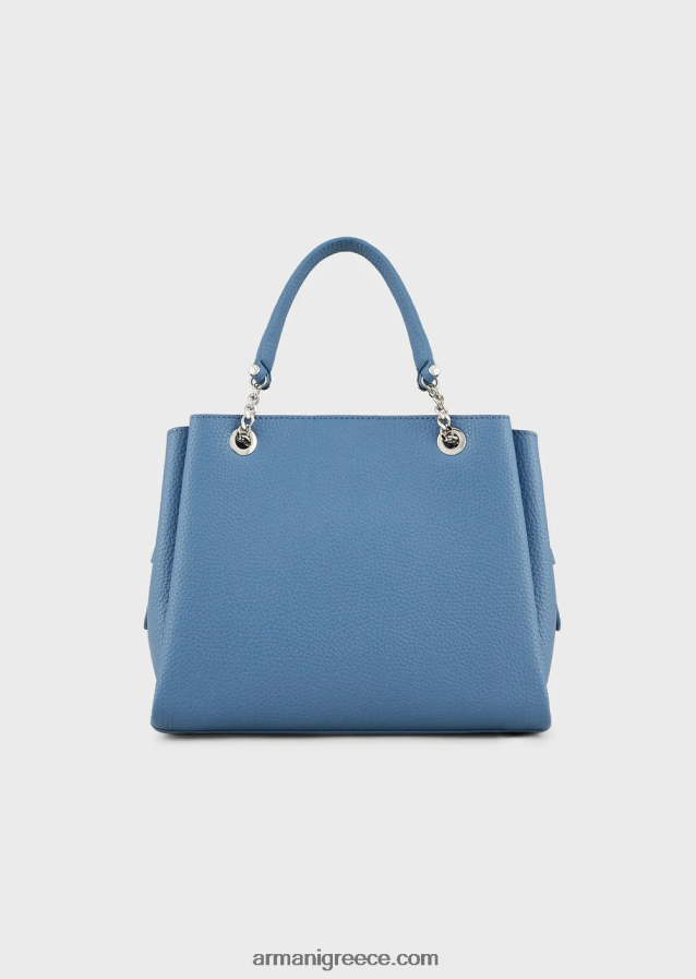 γυναίκες Armani Δερμάτινη τσάντα palmellato με γούρι αετού 4046R6725 γαλανός
