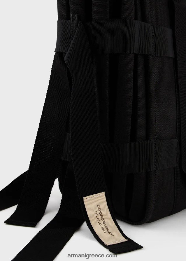 γυναίκες Armani μεγάλη πλισέ πάνινη τσάντα shopper 4046R6739 μαύρος