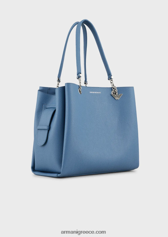 γυναίκες Armani Τσάντα shopper σε εφέ δέρματος palmellato με γούρι αετού 4046R6729 γαλανός