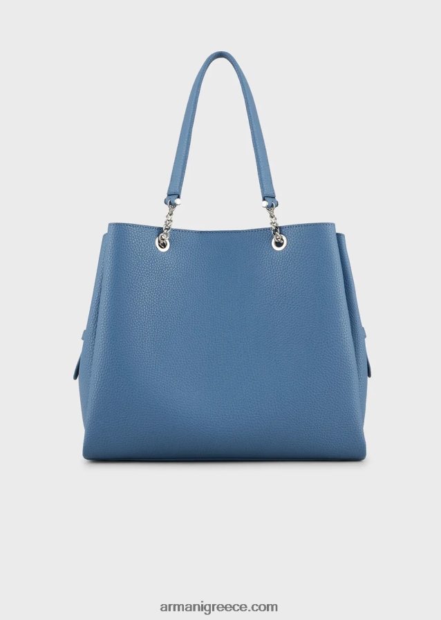 γυναίκες Armani Τσάντα shopper σε εφέ δέρματος palmellato με γούρι αετού 4046R6729 γαλανός