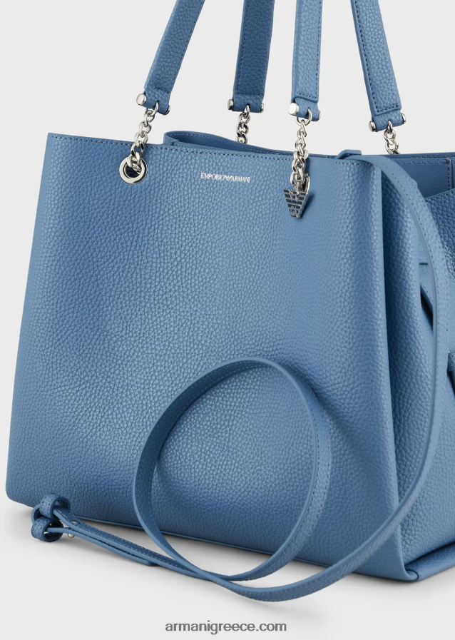 γυναίκες Armani Τσάντα shopper σε εφέ δέρματος palmellato με γούρι αετού 4046R6729 γαλανός