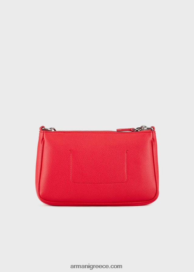 γυναίκες Armani διπλή μίνι τσάντα deer-print με ιμάντα ώμου 4046R6653 το κόκκινο