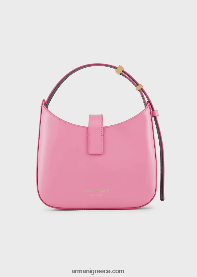 γυναίκες Armani τσάντα hobo από βουρτσισμένο δέρμα με λουράκι 4046R6635 ροζ