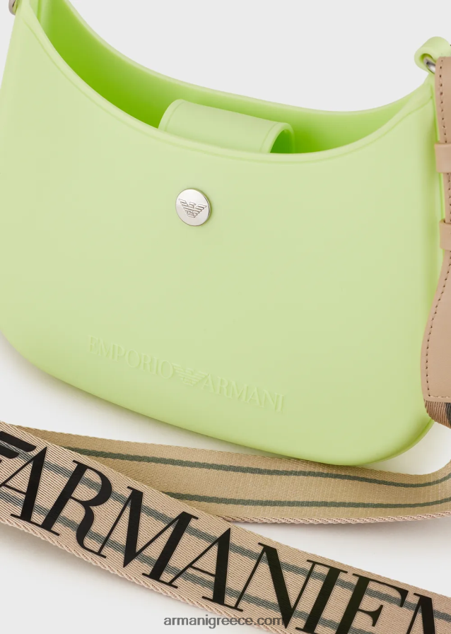 γυναίκες Armani Τσάντα ώμου από ανακυκλωμένο pvc gummy bag 4046R6644 ανοιχτό πράσινο