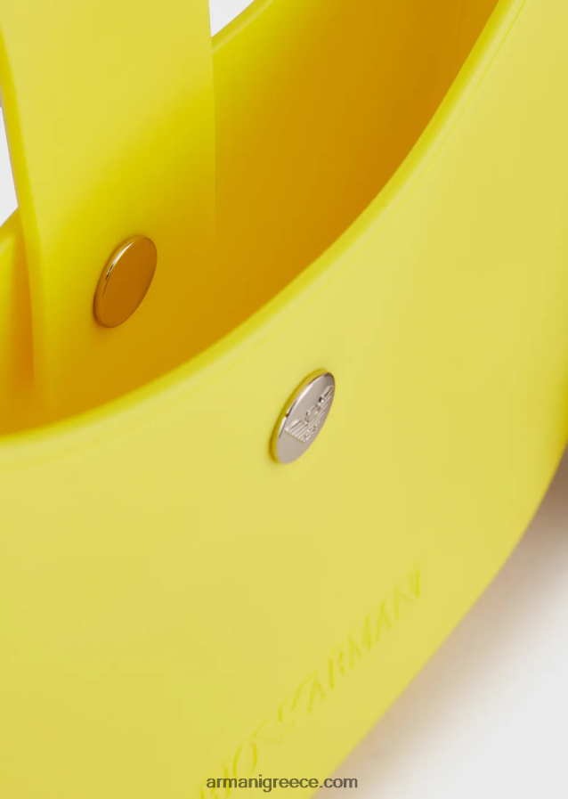 γυναίκες Armani Τσάντα ώμου από ανακυκλωμένο pvc gummy bag 4046R6645 κίτρινος
