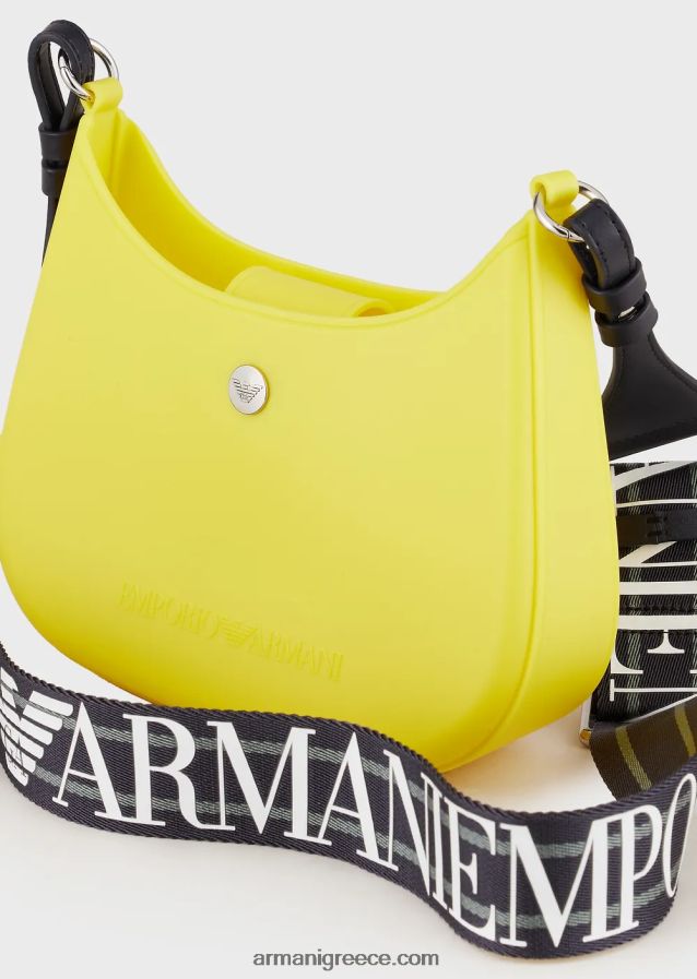 γυναίκες Armani Τσάντα ώμου από ανακυκλωμένο pvc gummy bag 4046R6645 κίτρινος