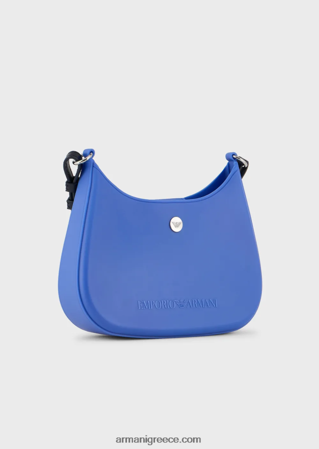 γυναίκες Armani Τσάντα ώμου από ανακυκλωμένο pvc gummy bag 4046R6646 μπλε ηλεκτρικ
