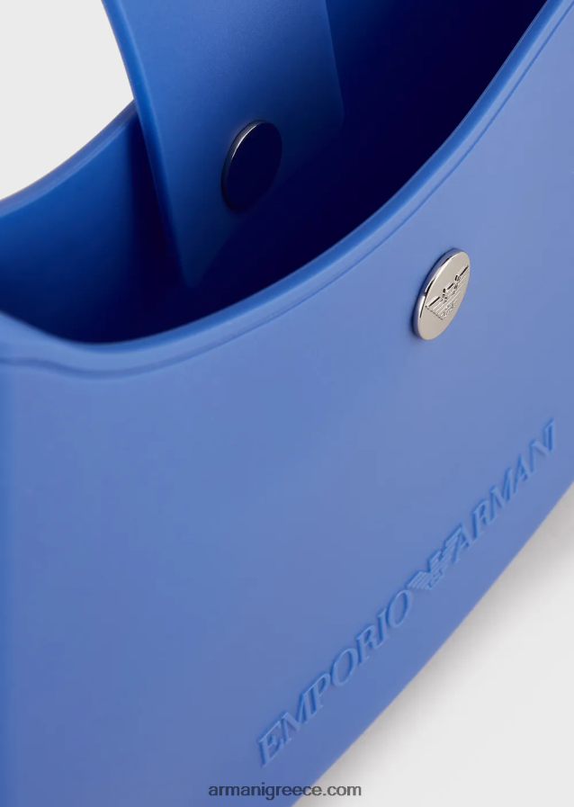 γυναίκες Armani Τσάντα ώμου από ανακυκλωμένο pvc gummy bag 4046R6646 μπλε ηλεκτρικ