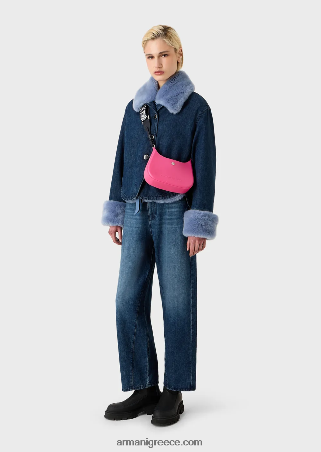 γυναίκες Armani Τσάντα ώμου από ανακυκλωμένο pvc gummy bag 4046R6648 φουξία