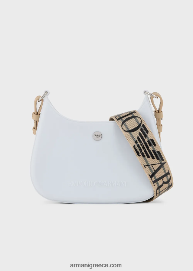 γυναίκες Armani Τσάντα ώμου από ανακυκλωμένο pvc gummy bag 4046R6649 άσπρο