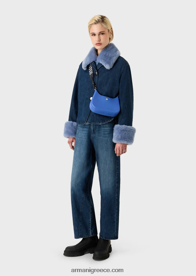 γυναίκες Armani Τσάντα ώμου από ανακυκλωμένο pvc gummy bag 4046R6649 άσπρο