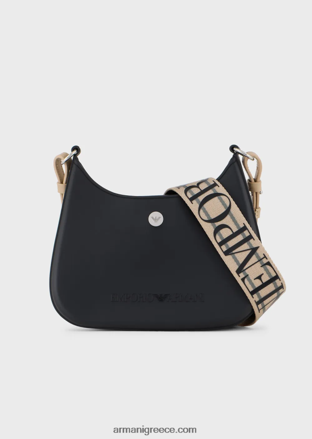 γυναίκες Armani Τσάντα ώμου από ανακυκλωμένο pvc gummy bag 4046R6650 μαύρος