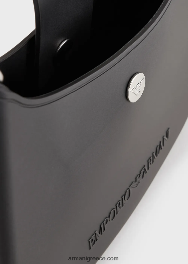 γυναίκες Armani Τσάντα ώμου από ανακυκλωμένο pvc gummy bag 4046R6650 μαύρος