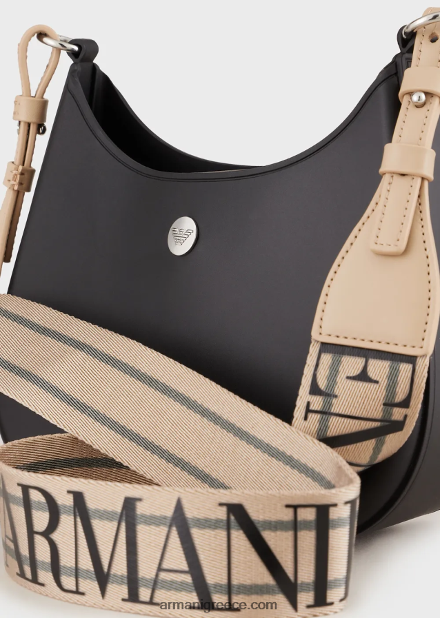 γυναίκες Armani Τσάντα ώμου από ανακυκλωμένο pvc gummy bag 4046R6650 μαύρος