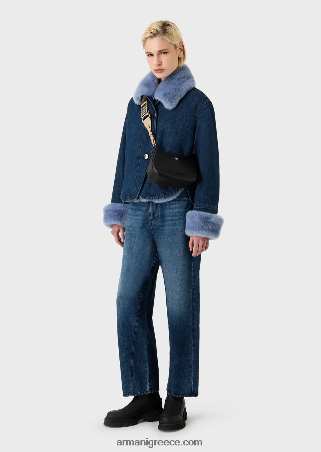 γυναίκες Armani Τσάντα ώμου από ανακυκλωμένο pvc gummy bag 4046R6650 μαύρος