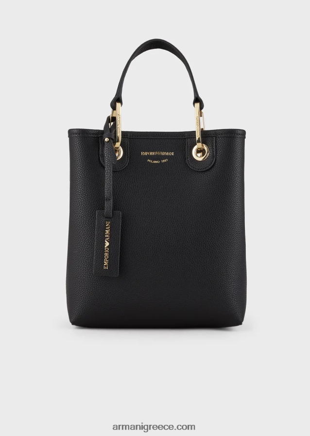 γυναίκες Armani τσάντα αγορών με στάμπα ελαφιού myea κάθετη 4046R6691 μαύρος