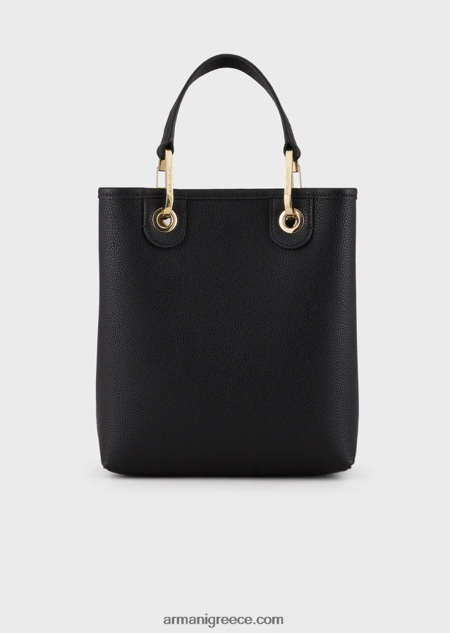 γυναίκες Armani τσάντα αγορών με στάμπα ελαφιού myea κάθετη 4046R6691 μαύρος